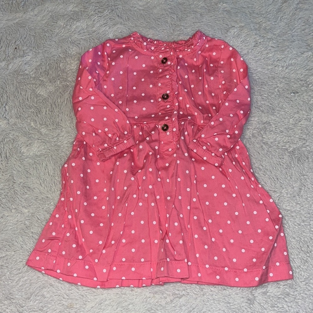 (3 for $10) carters polkadot dress 6 month baby girl clothing